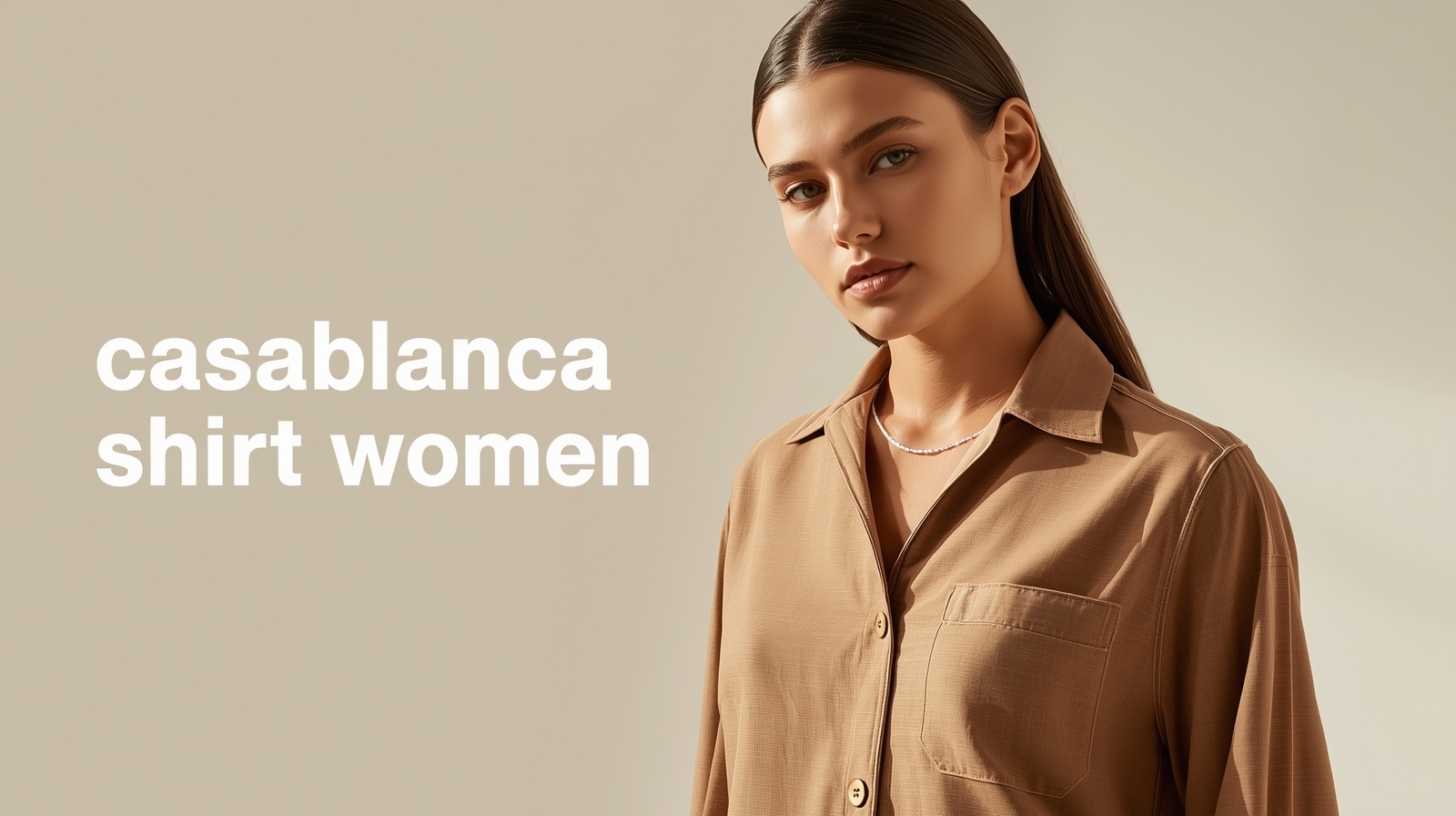 Casablanca-inspired high fashion banner with resort elegance
